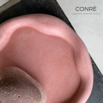 Sculptural Concrete Tray POND “Dusty Rose” | 19 x 19,5 cm