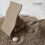 Betoninis padėklas WAVE Dunes, 25x11 cm | MR. CLAY