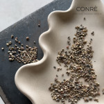 Sculptural Concrete Tray FLOW – “DUNES” | 29 x 18 cm