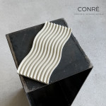 Sculptural Concrete Tray WAVE “IVORY” | 25 x 11 cm