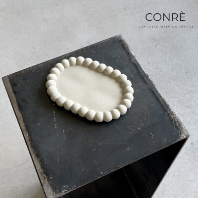 Betoninis padėklas PEARL Ivory, 12x17 cm | MR. CLAY