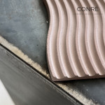 Sculptural Concrete Tray WAVE “COCAO” | 25 x 11 cm