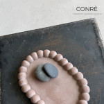 Skulptūriškas betoninis padėklas PEARL "COCAO" | 12 x 17 cm