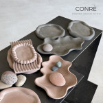 Sculptural Concrete Tray FLOW – “LAVA” | 29 x 18 cm
