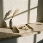 Concrete Tray FRAME Dunes, 10x10 cm | MR. CLAY