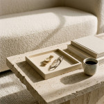 Concrete Tray FRAME Dunes, 10x10 cm | MR. CLAY