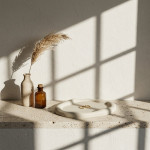 Concrete Tray POND Ivory, 19x19,5 cm | MR. CLAY