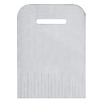 TOOTHED LIGHT THICK FLEXIBLE STEEL COMB mm.80X110