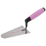 STAINLESS STEEL RUBBER HANDLE ROUND POINT BRICKLAYING TROWEL