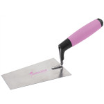 STAINLESS STEEL RUBBER HANDLE SQUARE POINT BRICKLAYING TROWEL