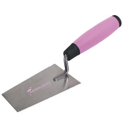 STAINLESS STEEL RUBBER HANDLE ROUND POINT BRICKLAYING TROWEL