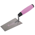 STAINLESS STEEL RUBBER HANDLE ROUND POINT BRICKLAYING TROWEL