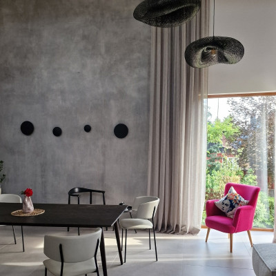 Concrete imitation wall with a clay plaster  16m2