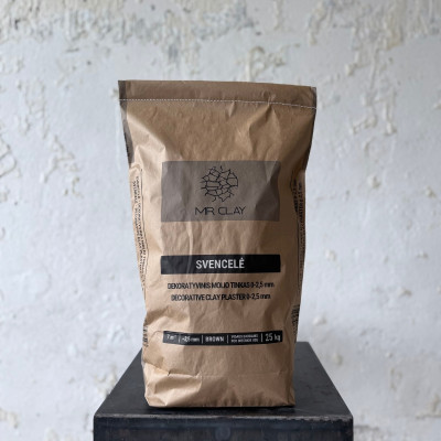 "Svencelė" dekoratyvinis molio tinkas 0-2,5 mm