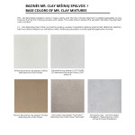 White decorative clay plaster 0-0,5 mm